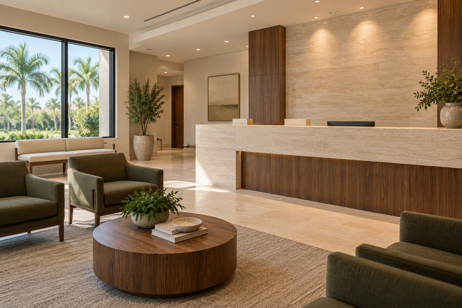 Illustrative reception setting, not this office
